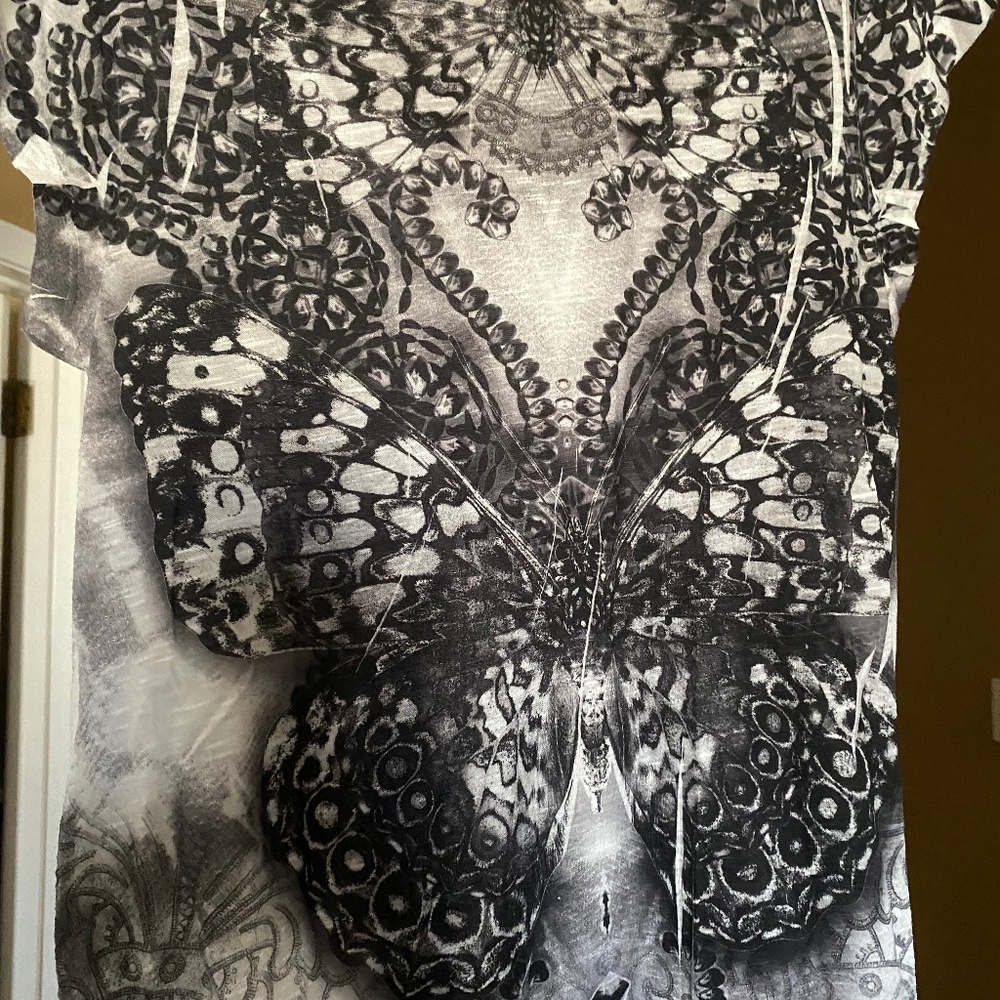 Black and white blouse